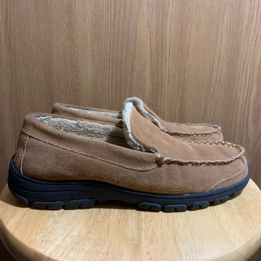 Men's Used Tan Suede Moccasins
